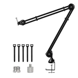 Microphones Heavy Duty Microphone Boom Arm Stand Adjustable Suspension Scissor Mic With Adapter For Voice Recording