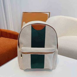 canvas designer backpacks mens backpack women back packs bookbag Fashion Colour Matching Handbag College Style Schoolbag 220812