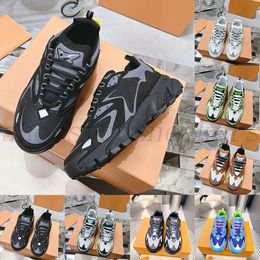 2023 Runner Tatic Sneaker Luxo Homens Sapatos Casuais Designer Running Sneakers Cool Cinza Branco Verde Preto Prata Mens Treinadores Couro Moda Respirável Trainer