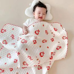 Blankets Born Kawaii Blanket Multifunctional Cute Cartoon Bath Towel Quilt For Baby Boy Girl Summer Cotton Swaddle 0-1 Year