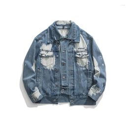 Men's Jackets American Trendy Denim Jacket Ins Casual Couple Coats Japanese Vintage Spring And Autumn Top Men Women Unisex Style