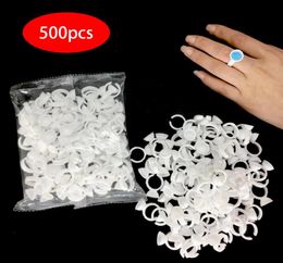 500pcs Disposable Microblading Pigment Glue Rings Tattoo Ink Holder SML Eyebrow Makeup Accessories Eyelash Extension Glue Cups6240195