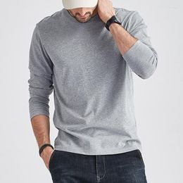 Men's T Shirts 897504629 Men's Long Sleeve T-shirt Round Neck Pullover Underlay Shirt