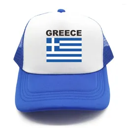 Ball Caps Greece Trucker Cap Summer Men Cool Country Flag Hat Baseball Unisex Outdoor Mesh Net