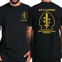 Mens TShirts ATJ LUCKO Special Forces Military T Shirt Militaire Fans Gift Men Clothing 100% Cotton UnisexSummer Oneck EU Size Tshirts 230403