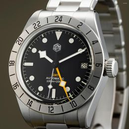 Wristwatches San Martin 2023 Men's Watches BB Pro Retro Mechanical Automatic Watch For Men NH34A Movt 10Bar Waterproof AR Sapphire Glass