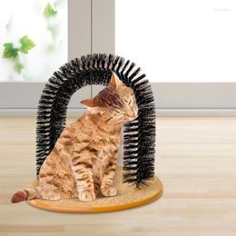 Cat Toys Arch Cats Massager Round For Pet Rubbing Apparatus Fleece Base Kitten Toy Scratching Device Brush Supplies