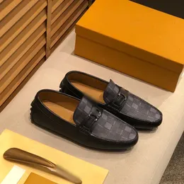 2023 mens designer dress shoes black plaid Cheque pattern Luxury fashion gentle Men casual business shoes slip on wedding prom evening Shoe