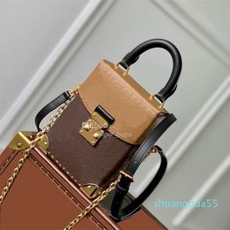 Designer Camera Box Bag Lady Crossbody Bag Genuine leather Shoulder Bag 17.6CM ACE Delicate knockoff Handbag