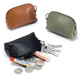 Wallets Women Soft Genuine Leather Zipper Purses Large Capacity Coin Purse For Mini Money Bag Card Holder Drop