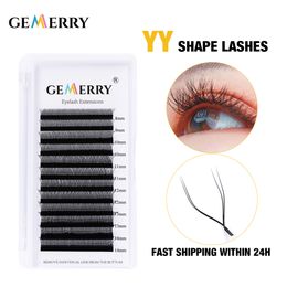 Makeup Tools YY Shaped Eyelashes Extension Faux Mink Natural Soft Premade Fans Hand Made False Eyelash Clusters Supplies Volume Lashes 230403