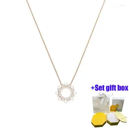 Chains Fashionable And Charming Simple Sunflower Collar Chain Jewellery Necklace Suitable For Beautiful Women To Wear