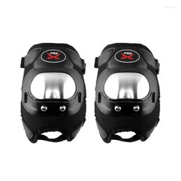 Motorcycle Armor 2pcs Kneepads Stainless Steel Knee Pads Protective Guards Roller Skating Gear Protector Kit