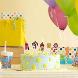 Festive Supplies 24 Pcs Infant Gifts Firefighter Cupcake Toppers Dessert Fireman Bamboo Woodland Party Cake Picks Baby Shower Decor Child