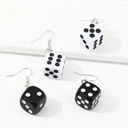 Dangle Earrings 1 Pair Funny Acrylic 3D Dice For Women Men Tassel Punk Party Jewellery Gifts