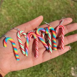 Stud Cute Candy Cane Earrings Christmas Earrings Christmas Gifts Holiday Jewellery Novelty Earrings Suitable for Women Gifts To Her 231102