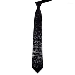 Bow Ties Male Men's Necktie Original Design Fun Creative Black Sepia Print Tie Women Retro Casual Trend Personality