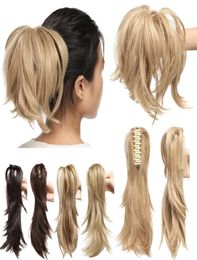 12quot Hair Piece Claw On Ponytail Synthetic Hair Clip In Hair Extensions Hairpiece Pony Tail Bendable For Women4354496