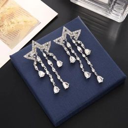Dangle Earrings Star Tassel Trendy Ear Stud Women Elegant Korean Female Jewellery