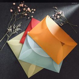 Gift Wrap 50pcs/lot Blank Transparent Wedding Invitation Envelope Coloured Translucent Sulfuric Acid Envelopes For Letters Postcards