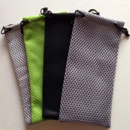 Jewelry Pouches 100pcs/lot CBRL Small Mesh Gift Bag Drawstring For Table PC Phone Packaging