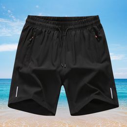 Men's Shorts Summer Men's Beach Men's Iceman Comfortable Breathable Elastic Slim Fit Sports Running Fitness Shorts Plus Size M-8XL 230403