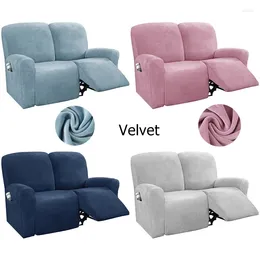 Chair Covers 1 2 Seater Velvet Recliner Sofa Lounger Slipcovers For Living Room Couch Pets Furniture Protector Elastic
