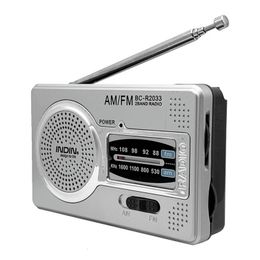 Radio BC R2033 AM FM Telescopic Antenna Full Band Portable Receiver Retro World Pocket Player for Elder 230403