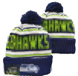 Seattle Beanie SEA Beanies SOX LA NY North American Baseball Team Side Patch Winter Wool Sport Knit Hat Pom Skull Caps A21