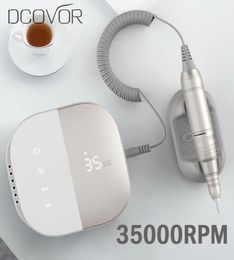 DCOVOR 2020 New Design Nail Drill 35000 RPM Electric HD LED Display Nail Tools Manicure Drill Electric Art Equipment4856894