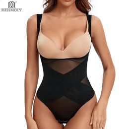 Waist Tummy Shaper Women Thong Bodysuits Full BodyShaper Seamless Sexy Tummy Control Shapewear MISS MOLY Mesh Slimming Flat Belly Underbust Corset 231102