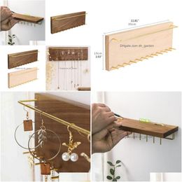 Jewelry Stand M7Dd Earring Bracelet Necklace Hanging Holder Wall Mounted Organizer Display Wood Rack Hanger Drop Delivery Pac Dhgarden Dhkbz