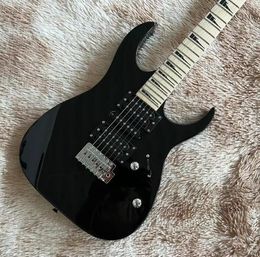 New Black Colour Electric Guitar Maple fingerboard Handmade 6 stings gitaar