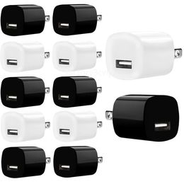 5V 1A US Ac Home travel Wall charger plug adapter for iphone samsung htc xiaomi android phone white black High quality F1