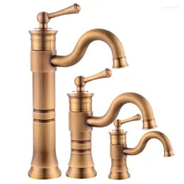 Bathroom Sink Faucets All Copper Antique European Style Cold And Faucet With Raised Single Hole Platform Basin Retro