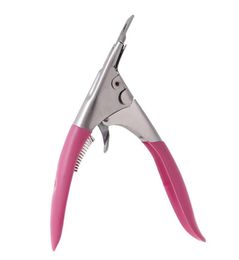 Nail Art Clipper Cutter For False Nail Edge Manicure Acrylic UV Gel False Tips Clipper Cutter Pink Manicure Cutter Clipper Tool1662307