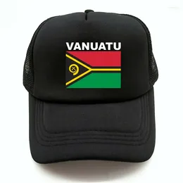 Ball Caps Vanuatu Trucker Cap Summer Men Cool Country Flag Hat Baseball Unisex Outdoor Mesh Net