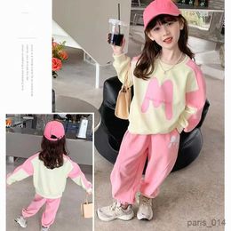 Clothing Sets Autumn Girls' Set Spring Girls' Clothes Cute Long Sleeves Sweater+Casual Pants Fashionable Sports Suits