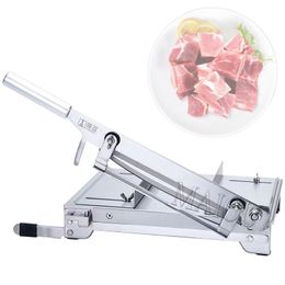 Manual Meat Slicer Spareribs Bone Cutter Machine Chinese Jerky Slicer Rib Chicken Fish Frozen Meat Vegetables Knife