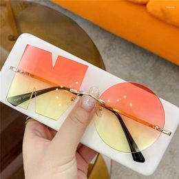 Sunglasses European And American NO Funny Party INS Irregular Rimless Glasses