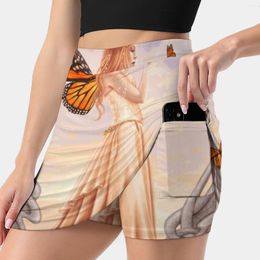 Skirts Citrine Birthstone Fairy Woman Fashion 2023 Pant Skirt Mini Office Short November Birthday