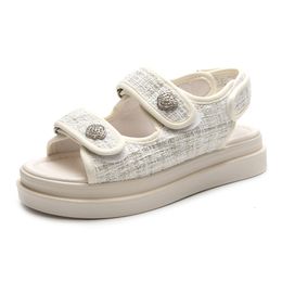 Ladies Medium Woman Elegant Heel Women's Flats Summer Platform Sandals Women Designer Shoes Girls 230403 9980