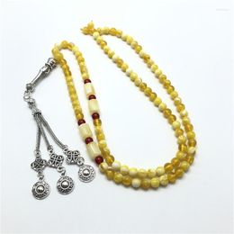 Strand JunKang 6mm Charm Muslim Arab Islamic Prayer Beads Rosary Metal Tassel Fashion Jewellery Religious Faith