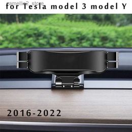 Car Holder Car Mobile Phone Holder For Tesla Model 3 Model Y2022 2023Car Phone Bracket AlloyNavigation Bracket Modification Auto Accessorie Q231104