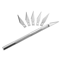 Engraving NonSlip Metal Scalpel Knife Kit pcs Blades Cutter Craft Knives for Mobile Phone PCB Repair Hand Toolsmade in China