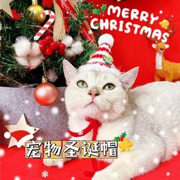 New Pet Christmas Cute Star Ball Kitten Knit Hat Dog Accessory Gift cosplay