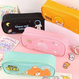 Office School Supplies Oxford Cloth Desktop Storage Bags Large Capacity Pen Case Pencil Pouch Stationery Bag
