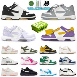 quality aaa + Out Of Office OOO Low Tops Calf Leather designer shoes mens shoes Powder Pink White Purple Yellow Mint Lilac Khaki Light Blue Plate-forme des chaussures