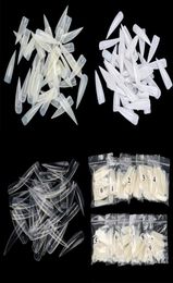 Whole New 500Pcs Long Sharp False Nail Art Tips Acrylic Salon Natural White Clear Choose 3733288