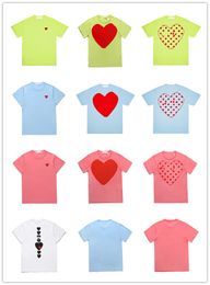 Desiger Men's T Shirts Play Cotton Breathable CDG Embroidery Red Heart Commes Des Shirt Pullover Short Sleeve Men Casual Tee Fast Dry Tshirts Anti-Shrink Lovers Tops